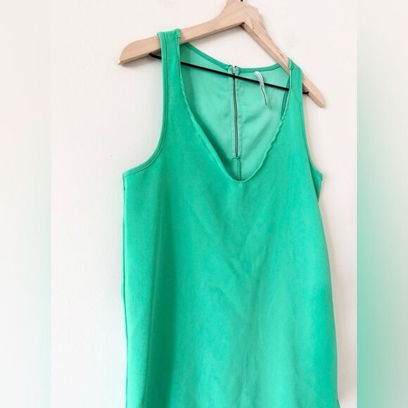 Stradivarius V-Neck Tank Dress in Green - Size M - Picture 2 of 5